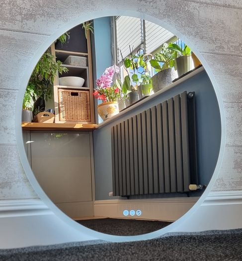 LED Bathroom Mirror 80x80cm Dual LED Bright Light