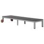 Sun Lounger with Wheels Poly Rattan Black Image 4