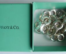 Tiffany & Co. Sterling Silver 925 Square Cushion Toggle Link Chain Necklace length 17,5" - 66,55g