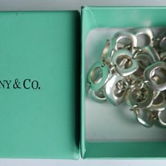 Tiffany & Co. Sterling Silver 925 Square Cushion Toggle Link Chain Necklace length 17,5" - 66,55g