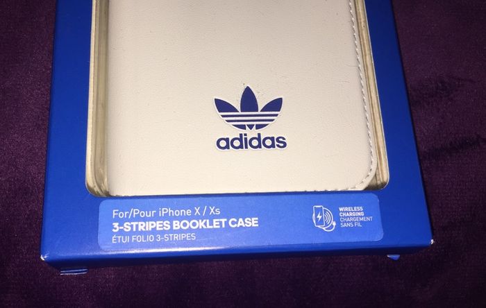 iphone X XS booklet case adidas originals wireless charging
