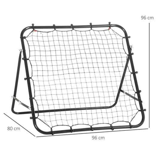 Rebounder Net, Practise Kickback Goal, for Teens, Adults Training - Black