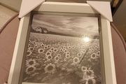 Floating white photo frame
