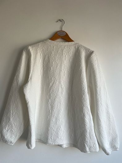 Savida off white textured top plus size New