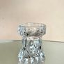 Vintage German Glashutte Bark Vase / Candleholder, Mid Century Glass Image 9