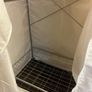 White Portable Canvas Fabric Wardrobe (Zippered Cover & Hanging Rail Image 2