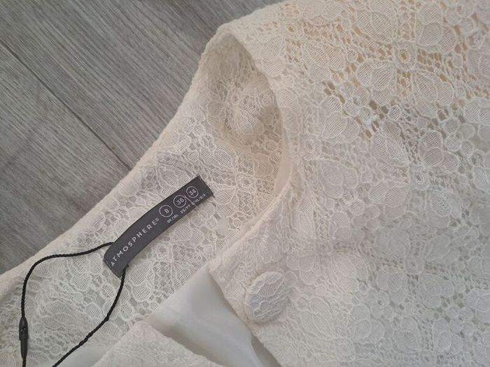 White Lace coat overcoat blazer UK 8 S new
