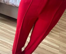 Zara red tailored trousers M