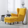 IKEA STRANDMON Armchair and Footstool Image 2