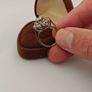 Vintage 18ct White Gold Tiered Cluster Cocktail Ring | 6.85g | Fully Hallmarked - Size M Image 5