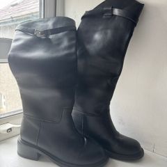 Tall boots 38/39 size natural leather