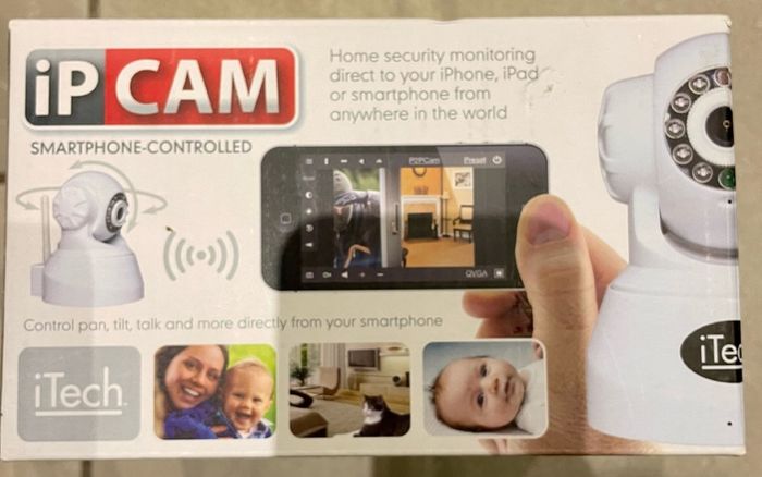 Wireless wifi security iP camera smartphone controlled memory card slot, 2 way audio, night vision