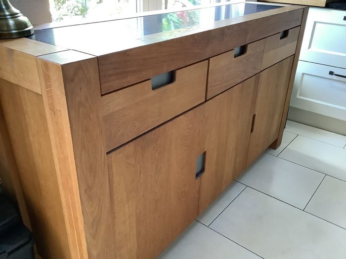 Oak Sideboard with Stone Insert - Richard Stamp