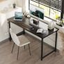 120x48 cm Desk, Small Computer Desk for Home Office, Study Office Table with Headphone Hooks for Small Space, Easy Assembly, Black Image 3