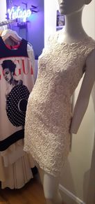 1960s Mandell Couture White Lace Vintage Mini Dress