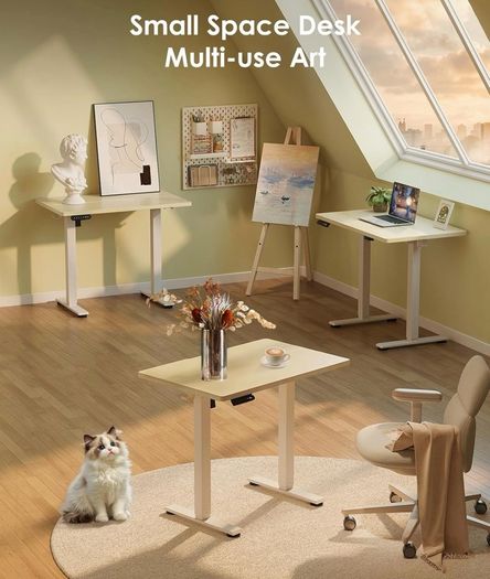 Standing Desk, 80cm Small Height Adjustable Desk with 3 Memory Heights
