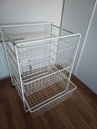 Metal Basket Drawer Storage Unit