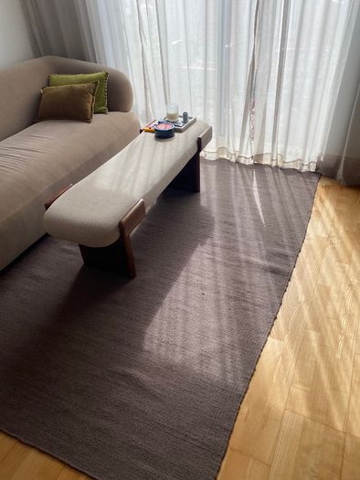 Brown Woven Wool Rug