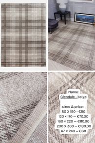 Tartan design rugs - free shipping