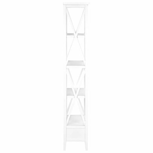 Bookcase with 1 Drawer White 60x30x170 cm MDF
