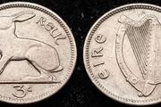 [#176] - Ireland 1968 | 3 Pence | Irish 3d | Hare | KM.12a | UNC