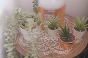 5 piece various artificial plants complete with table all to go together