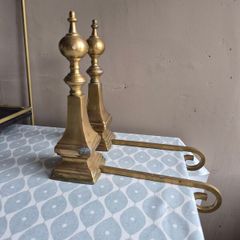 Pair of Brass Fire Dogs / Andirons