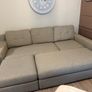 Couch with chaise and foot stool Image 3