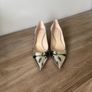Christian Dior silver leather shoes Image 3
