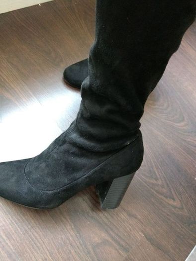 Faith knee-high suedette boots
