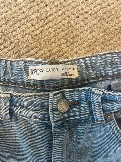 Cargo Denim Jeans with Waist Extenders age 11-12