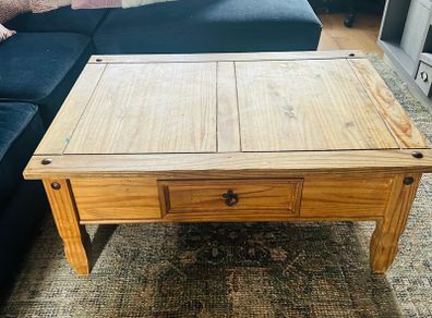 Solid pine coffee table