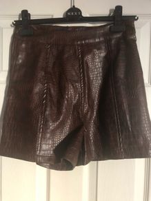 PLT leather shorts