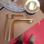 Ezra brushed brass basin mixer and waste Image 2