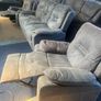 Grey 3+1+1 recliner sofa set couch Image 7