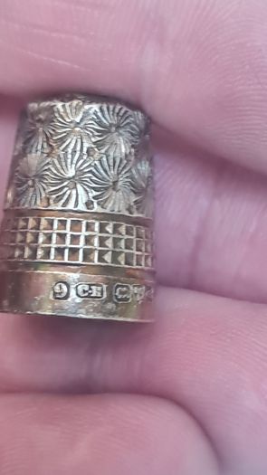 Antique silver thimble