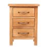 Nightstand with 3 Drawers 40x30x54 cm Solid Oak Wood Image 4