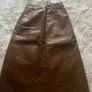 Primark The Edit Tan PVC Midi Skirt UK 10 BNWT Image 4