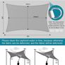 Sun Shade Sail Rectangle Waterproof 2 x 3m, 420D Oxford Waterproof Garden Shade Canopy, Garden Canopy with Awning Attachment for Garden Beach Patio, 98% UV Block, Free Fixing Kit, Grey (FREE SHIPPING) Image 4