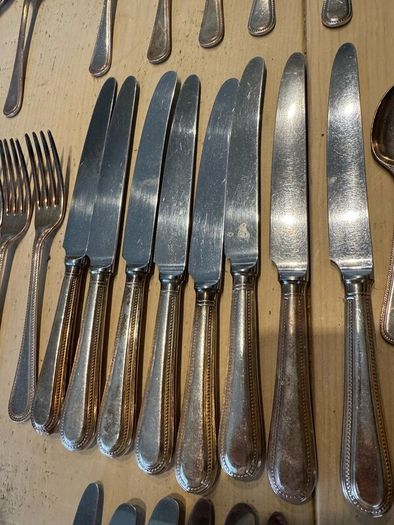 Vintage 6 person A1 silver plated cutlery set ..