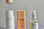 Bundle 3x Korean Skincare Mixsoon, Byoma, Rice Toner