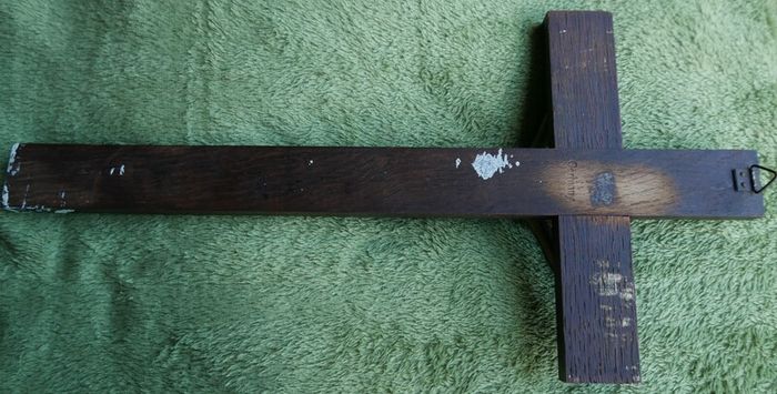 Vintage Germany 14,5"  Large  Wood Crucifix Cross