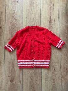 Gorgeous Hand Knitted Girls Cardigan 7-8 years