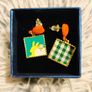 Heart and Square Earrings Fun Mismatched Pair Image 3