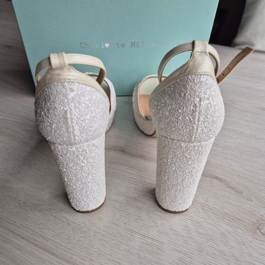 Charlotte Mills,Kali Pearl Luxury Heels,  UK 7 EU 40, Brand New