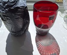 Waterford Crystal John Rocha Ruby Lume tumblers x 2
