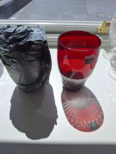 Waterford Crystal John Rocha Ruby Lume tumblers x 2