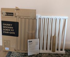 Wooden screw fit stair gate