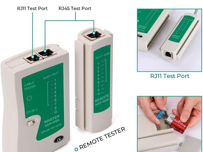 9 in 1 Network Repair Tools Kits - Computer Maintenance Repair LAN Network with Crimp Stripper Tool Set
