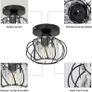 HOME Modern Crystal Ceiling Light Fixture- Industrial Mini Semi Flush Mount Ceiling Lighting LED Crystal Chandeliers Fitting for Kitchen Hallway Dining Rooms Living Room - Black (FREE POSTAGE) Image 7